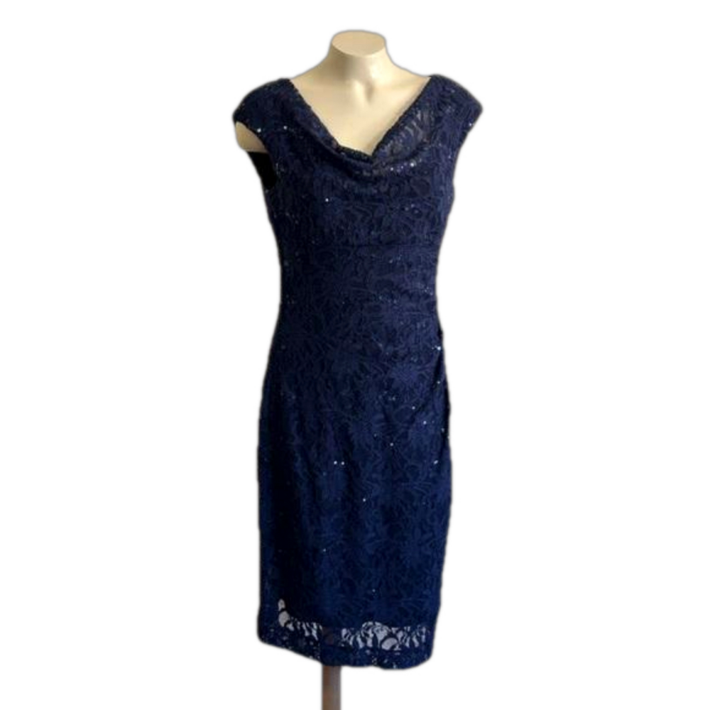 Ralph Lauren formal lace sequin dress sz 8